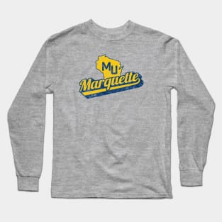 Support Marquette with this vintage design! Long Sleeve T-Shirt